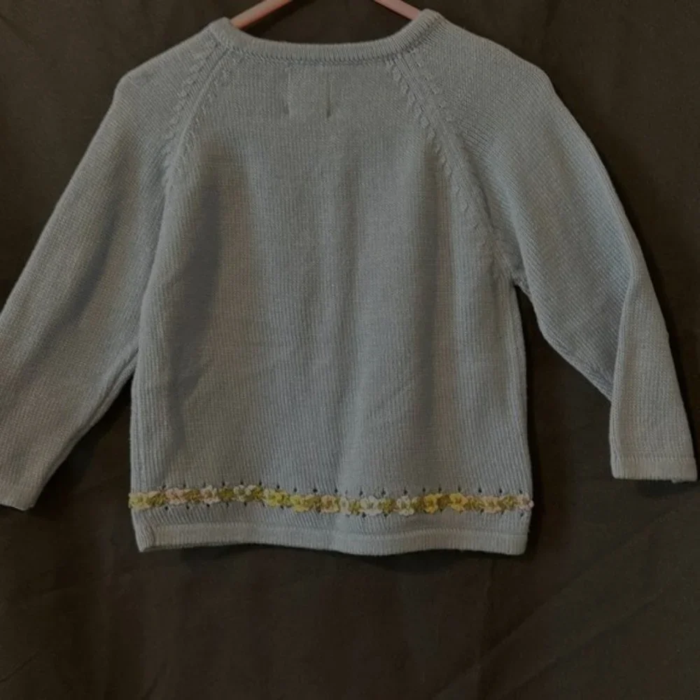 NWT Baby Gap Sweater w flowers 4xl